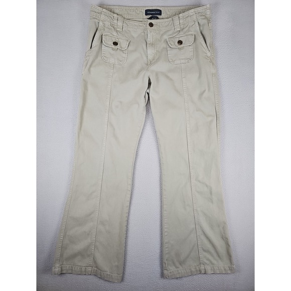 Aéropostale Denim - Aeropostale Low Rise Flare Jeans Women's Size 12 34x31 Light Gray Front Seam